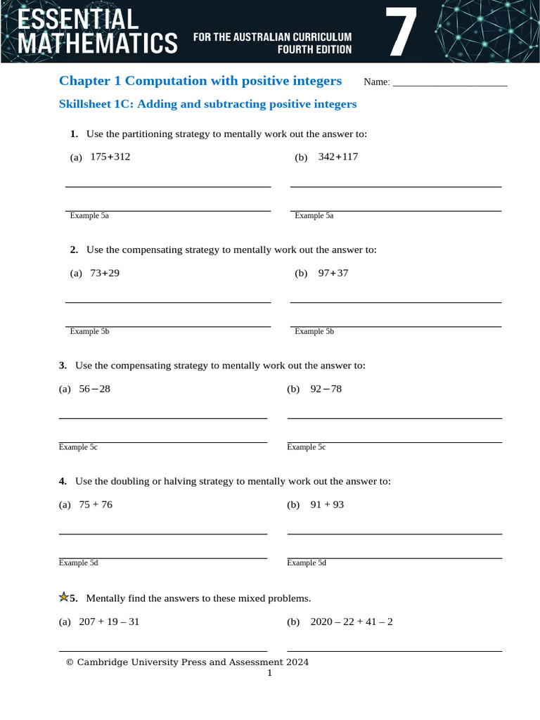 EMAC7 4e Skillsheet-1C | PDF