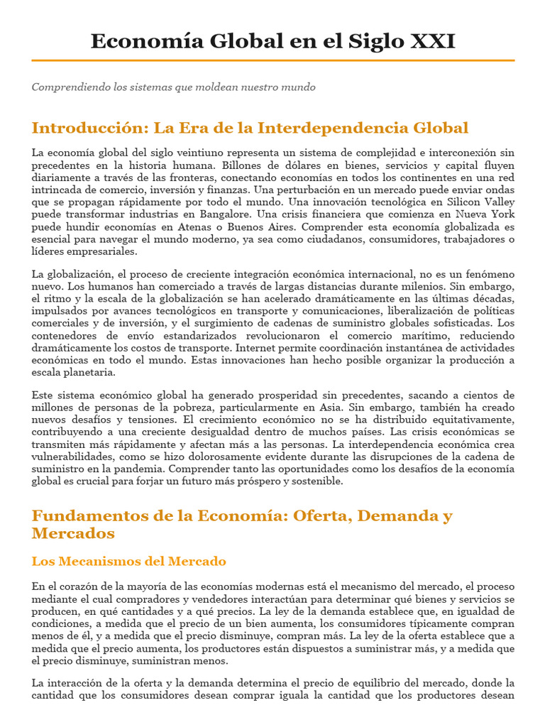 Economía Global del Siglo XXI: Retos y Oportunidades | PDF ...