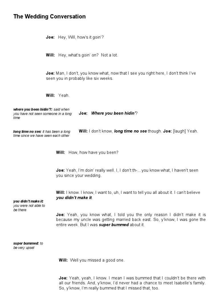The Wedding Conversation - New | PDF | Leisure
