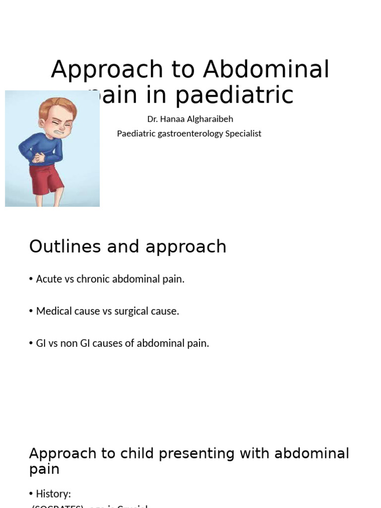 Pediatric Abdominal Pain Assessment Guide | PDF | Gastroenterology ...