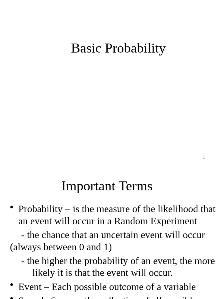 Understanding Basic Probability Concepts | PDF | Probability | Experiment