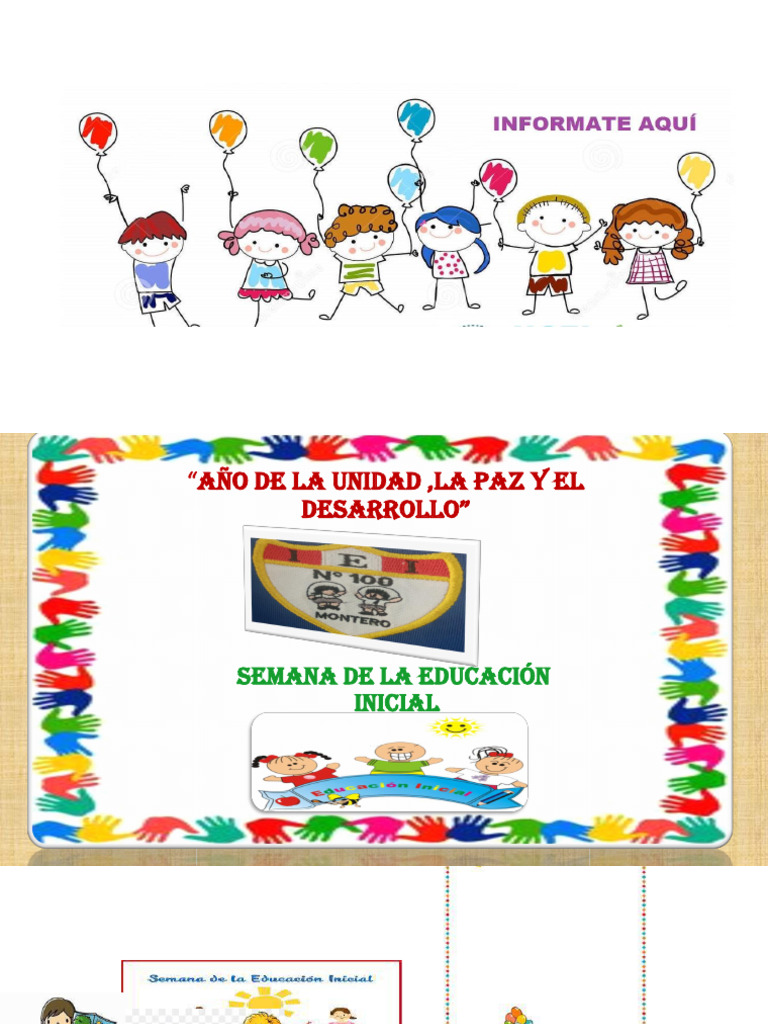 Semana de La Educacion Inicial | PDF