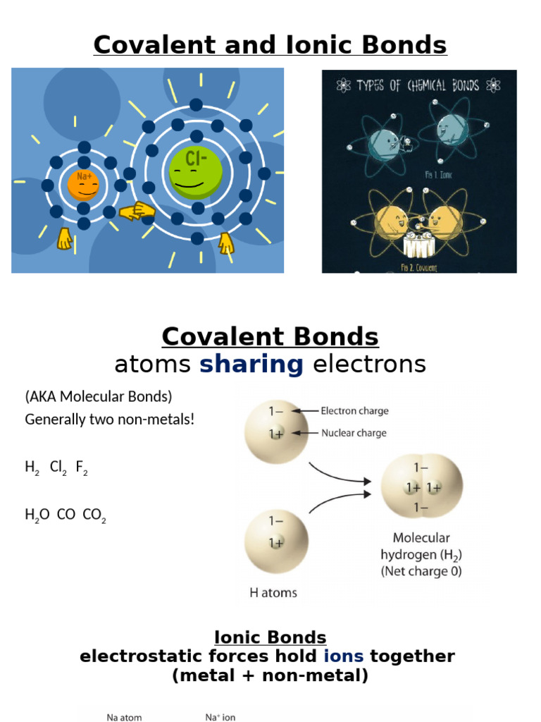 Understanding Covalent and Ionic Bonds | PDF | Ionic Bonding | Ion