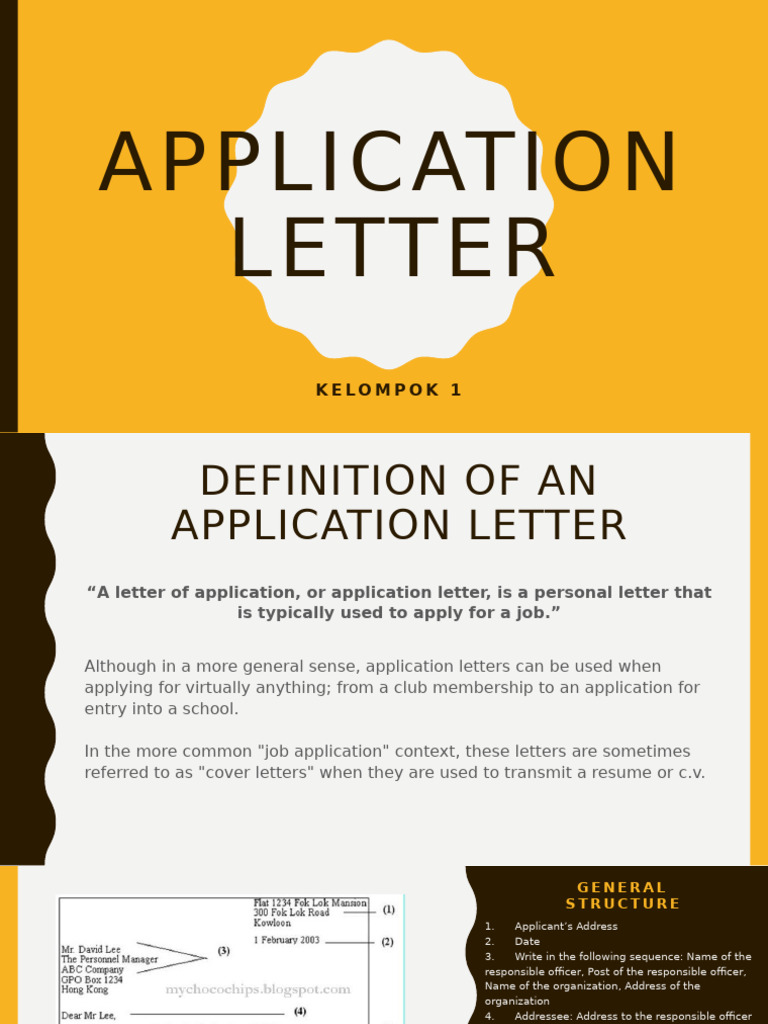 How to Write an Application Letter | PDF