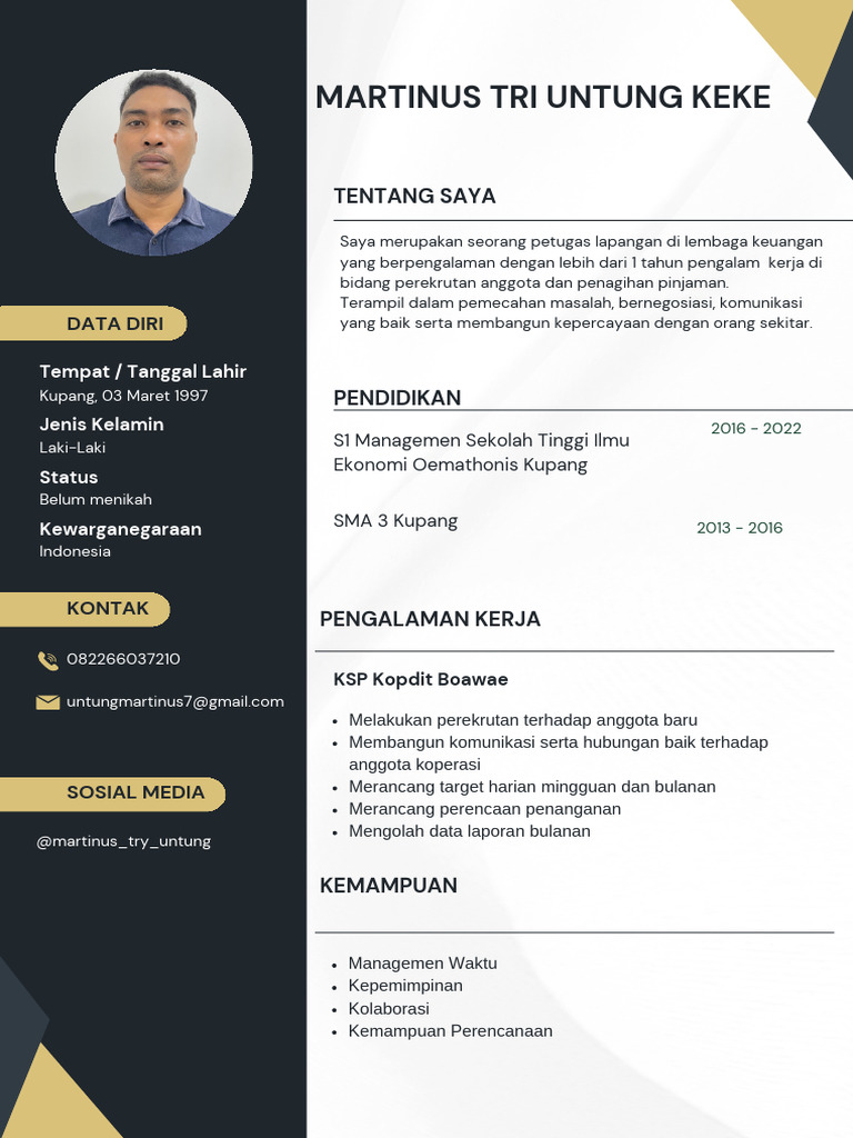 CV Martinus Tri Untung Keke | PDF