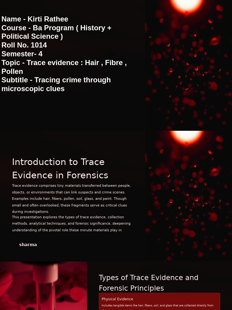 Forensic Trace Evidence: Hair, Fiber, Pollen | PDF | Forensic Science ...