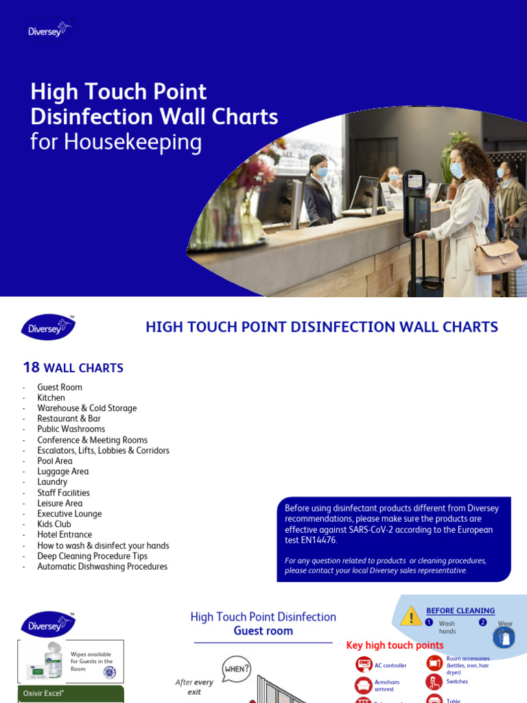 Diversy-Hospitality High Touch Point Wall Charts 2021 Final MASTER | PDF