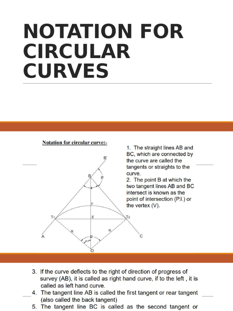 Notation of Circular Curves | PDF