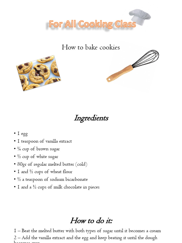 How To Bake Cookies 2 | PDF