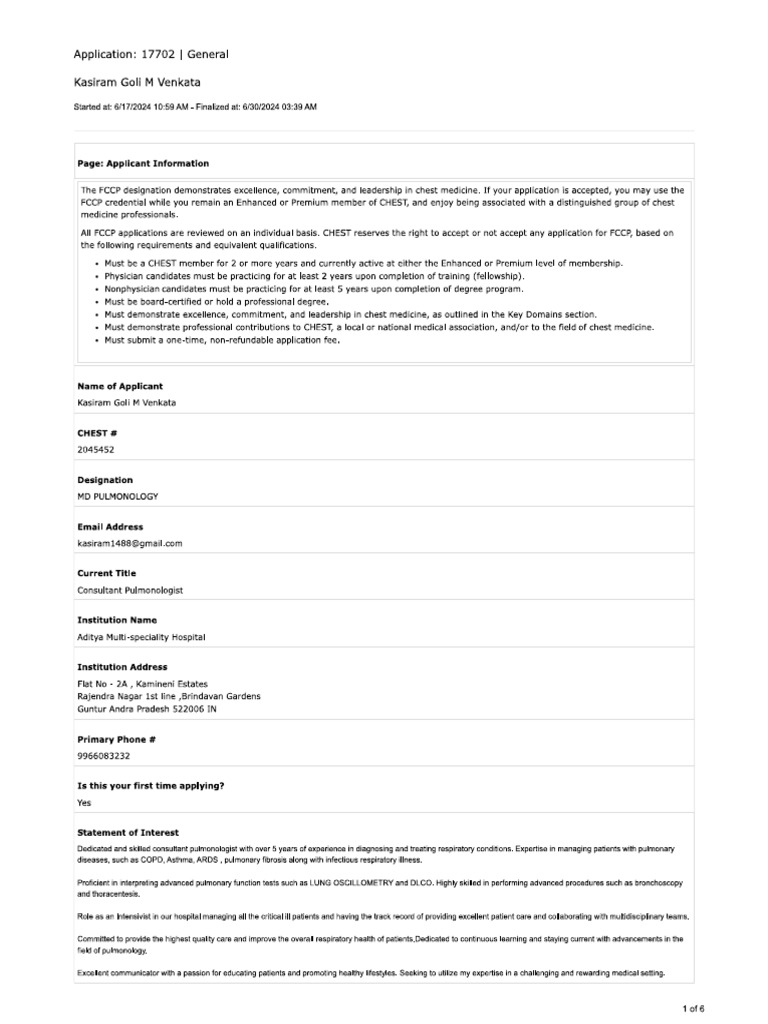 FCCP App | PDF