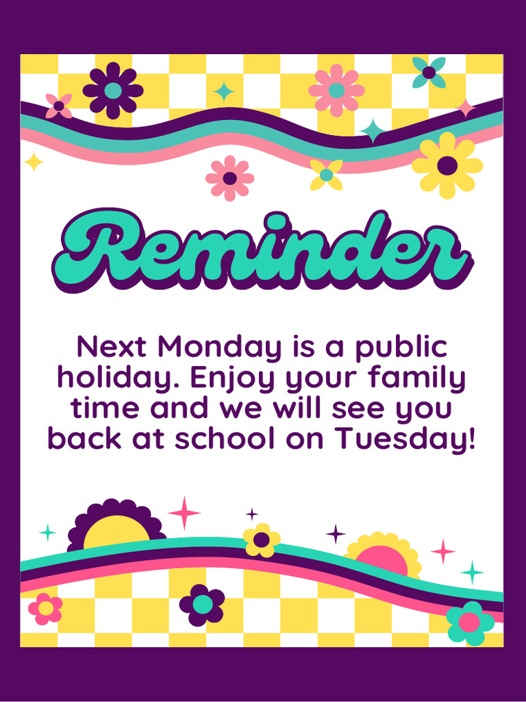 Class Reminder Announcement Poster Colorful Funky Theme_20251208_081446 ...