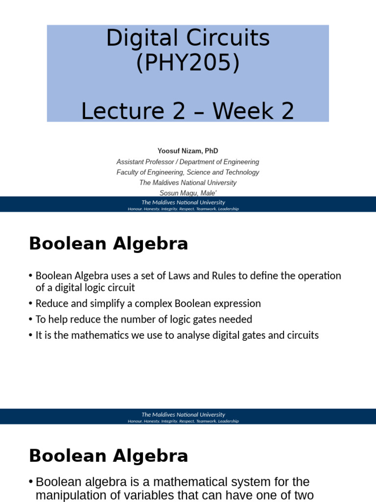 Understanding Boolean Algebra in Digital Circuits | PDF | Boolean ...