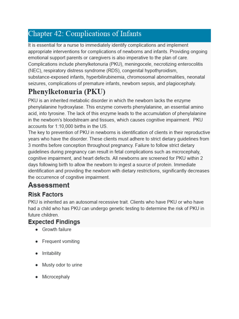 Peds MD1 ATI | PDF | Genetic Disorder | Preterm Birth