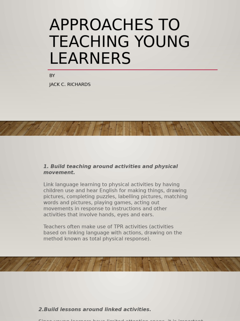 Approaches To Teaching Young Learners | PDF | Learning | Teachers