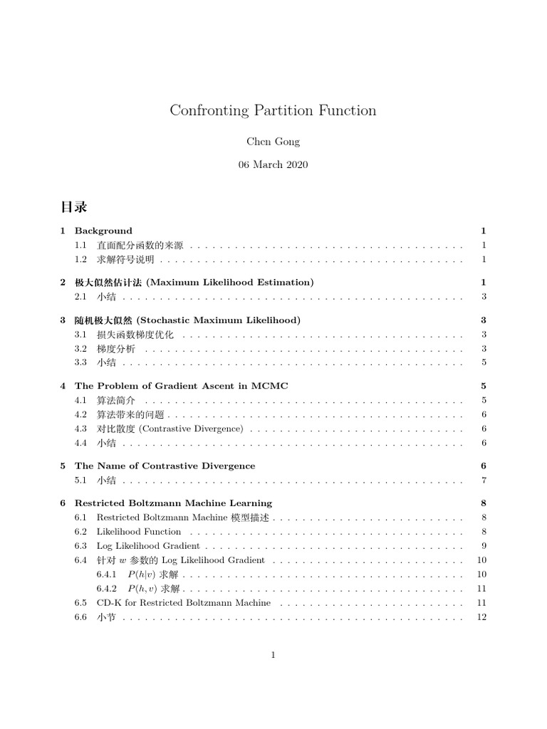 Confronting Partition Function in MCMC | PDF | Probability | Applied ...