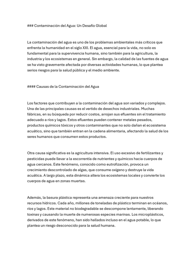 Wa0002. | PDF | Agua | La contaminación del agua