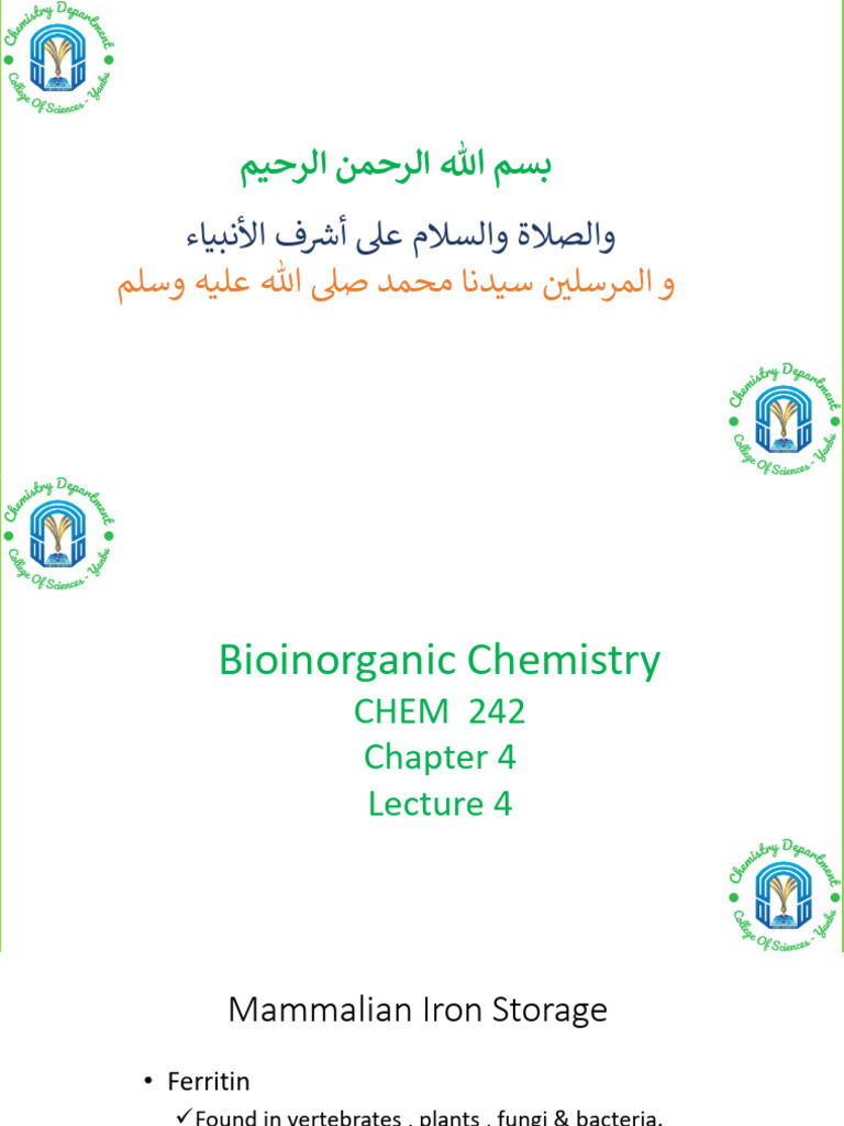 Mammalian Iron Storage and Transport | PDF | Iron | Biomolecules