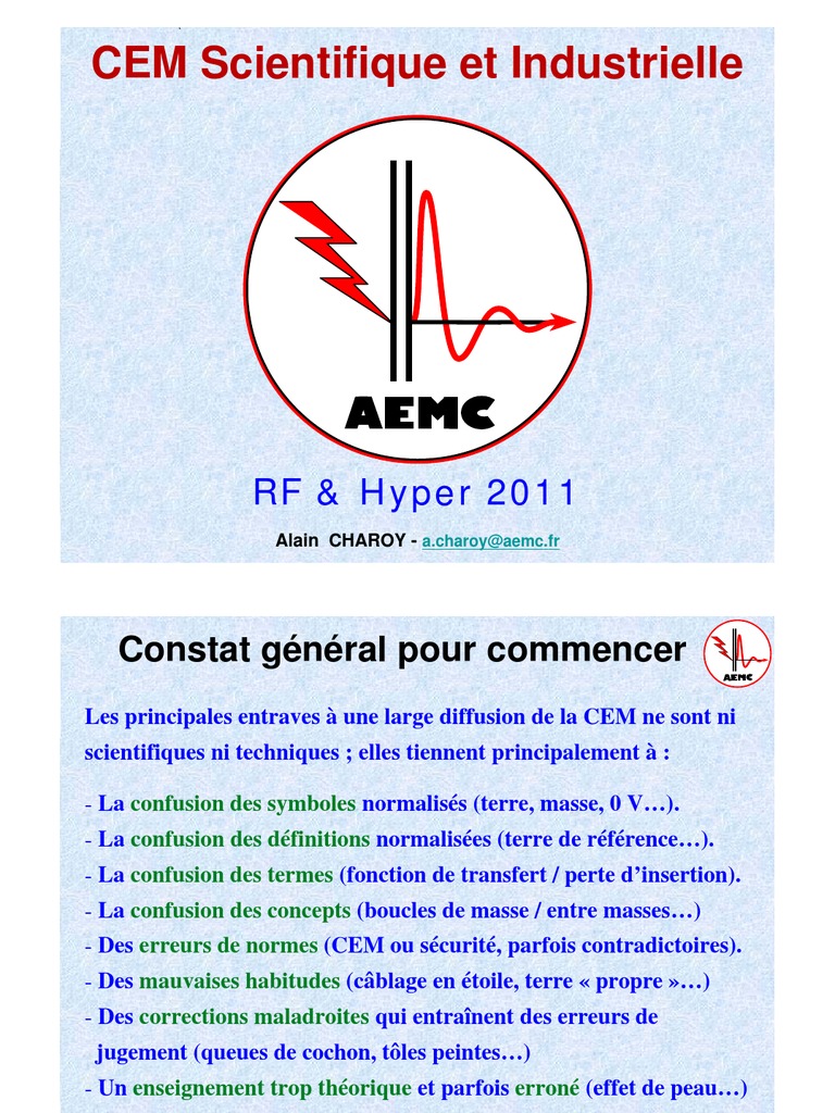 Normes CEM et confusion des symboles | PDF | Compatibilité ...