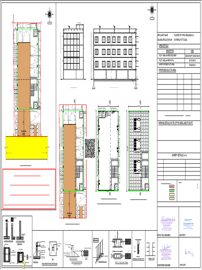 Proposed Office Building Plans in Theni | PDF | Building Engineering ...
