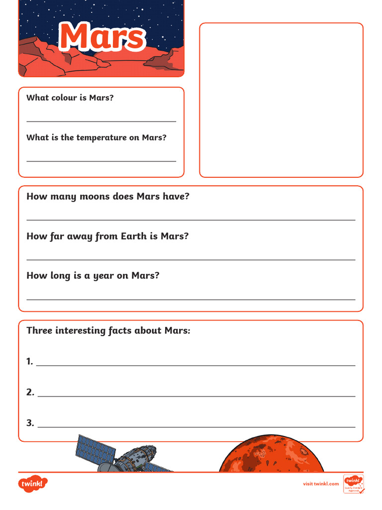 T TP 1696929434 Mars Facts Worksheet Ver 2 | PDF