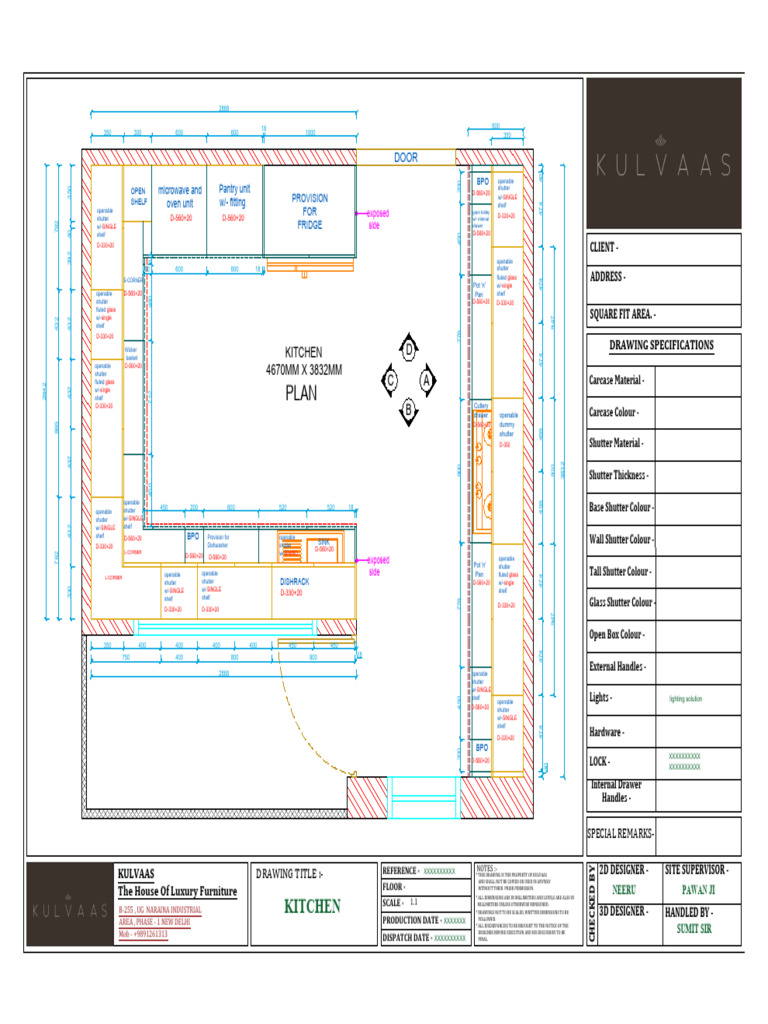 Kitchen Design Plan and Specifications | PDF | Equipment | Manufactured ...