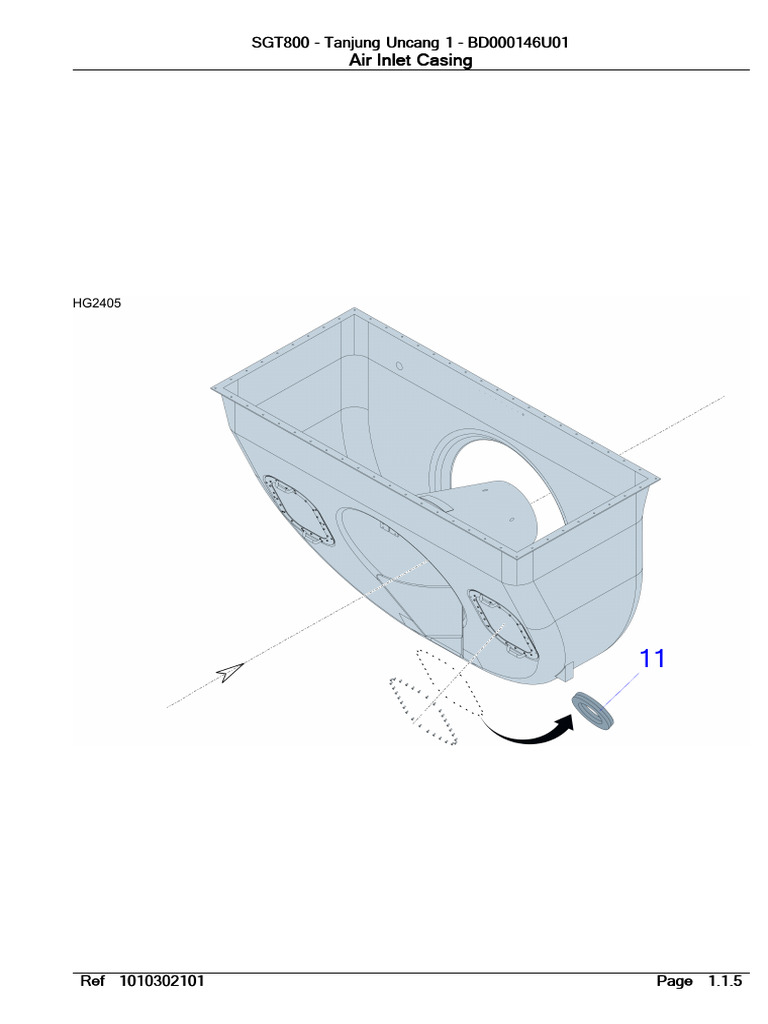 SGT800 Air Inlet Casing Parts Guide | PDF