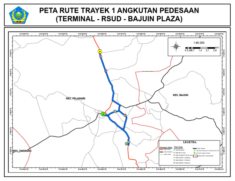 Peta Rute Trayek Angkutan Pedesaan | PDF