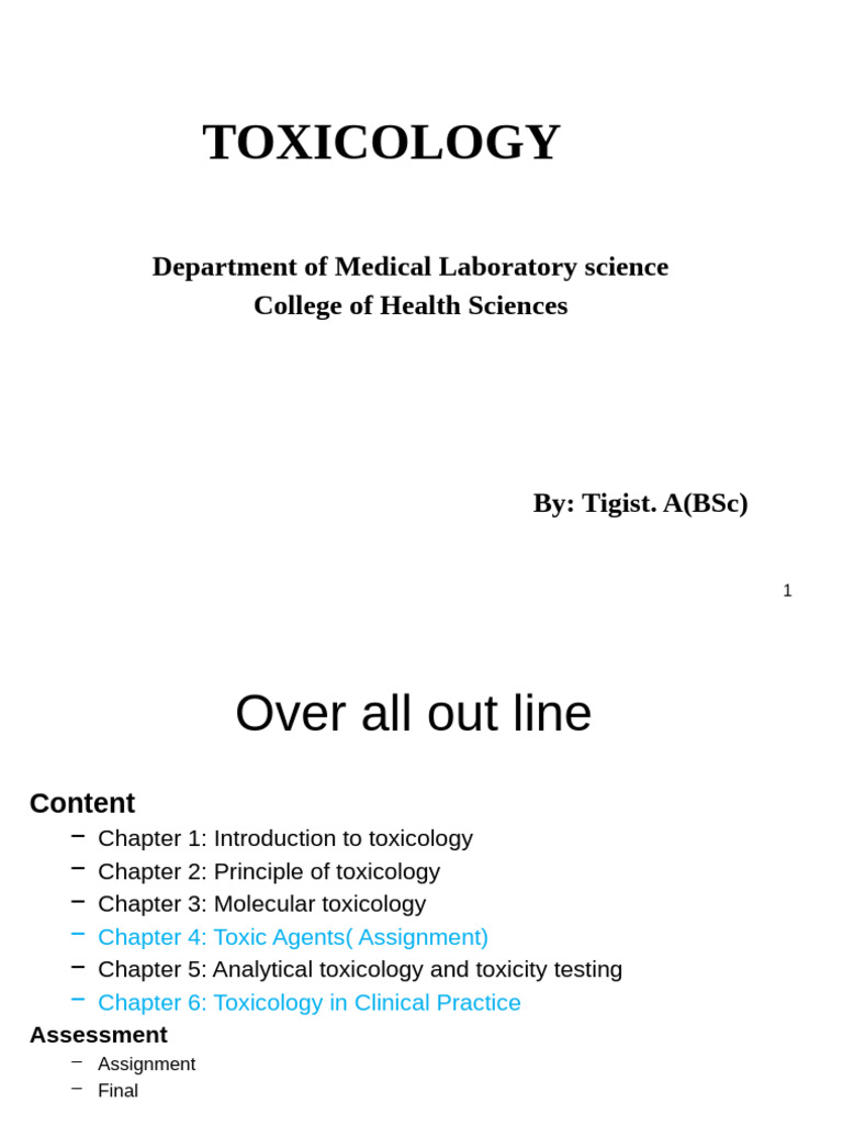 Chap 1 Toxicology Toxic (66) | PDF | Toxicology | Toxicity