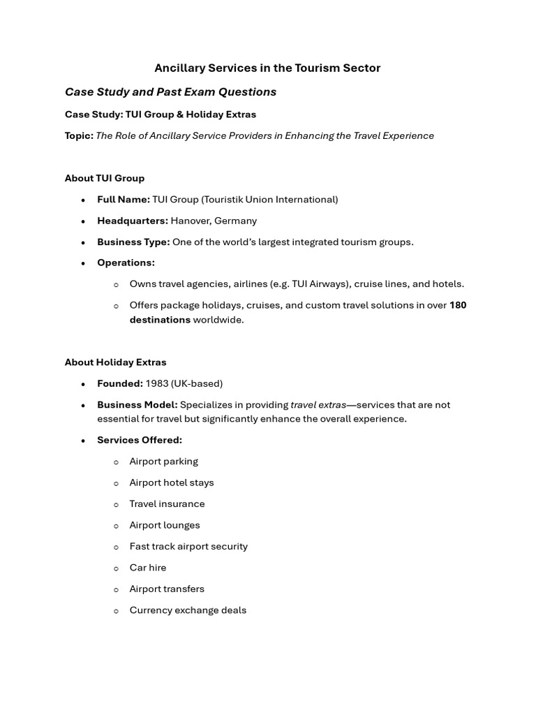Enhancing Travel with Ancillary Services | PDF | Business