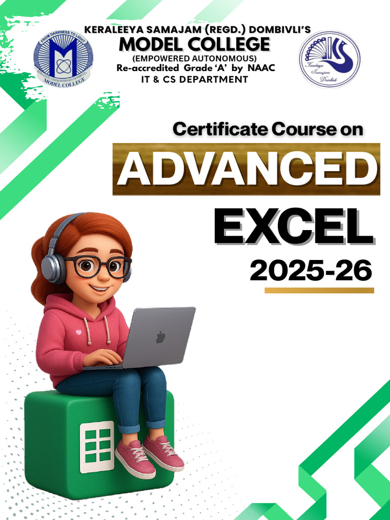 Excel Certificate Course 2025-26 | PDF | Microsoft Excel | Spreadsheet