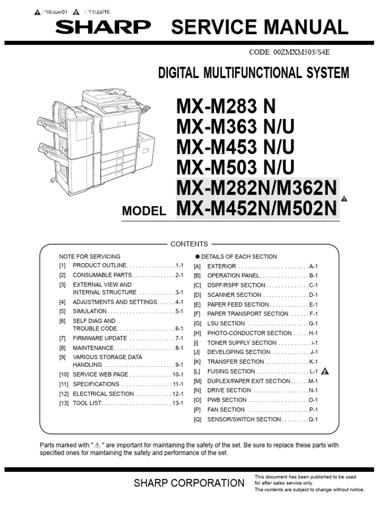 SM_MX-M503_S4E | PDF | Microsoft Windows | Soldering