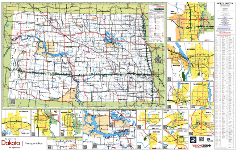 North Dakota Travel Distances Guide | PDF