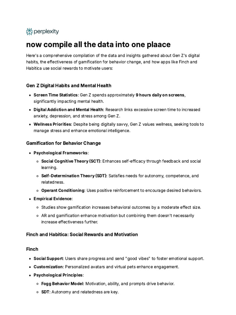 Now Compile All the Data Into One Plaace | PDF | Motivational | Motivation