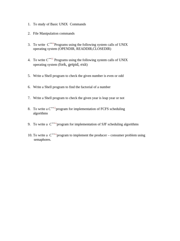 UNIX Commands and C Programming Guide | PDF