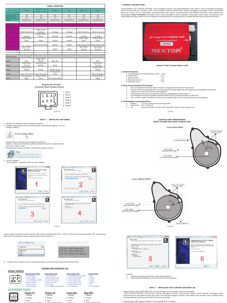 Panduan Programmable CDI V.08 Rextor | PDF