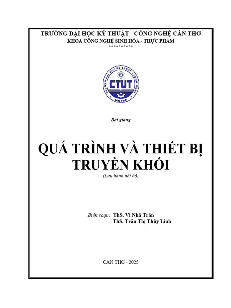 Qua Trinh Va Thiet Bi Truyen Khoi 2025 | PDF