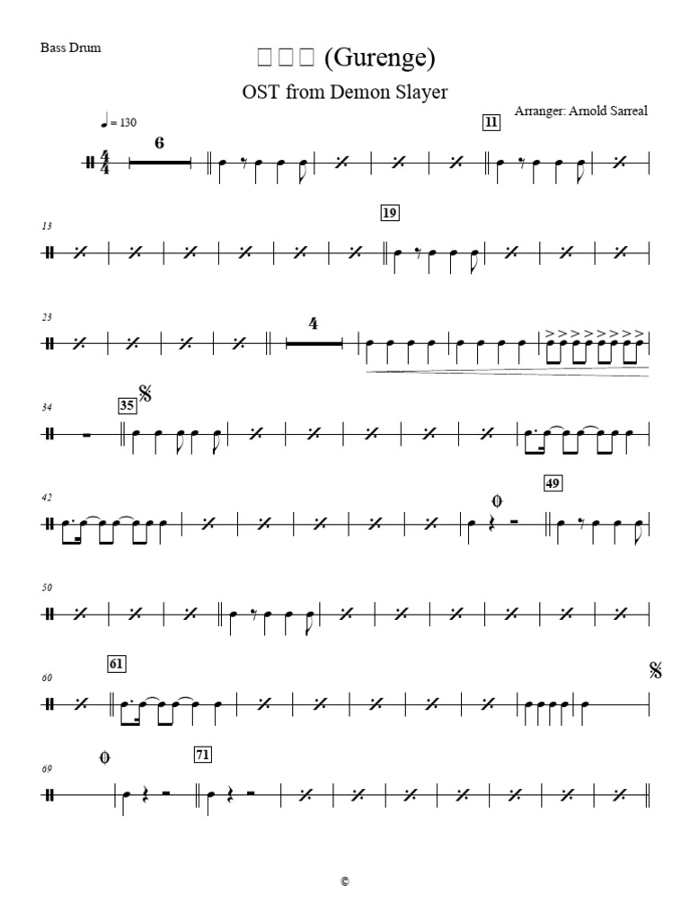 Demonslayer - Bass Drum | PDF