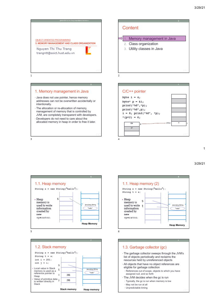 06-Class Organization and Memory Management | PDF | Class (Computer ...