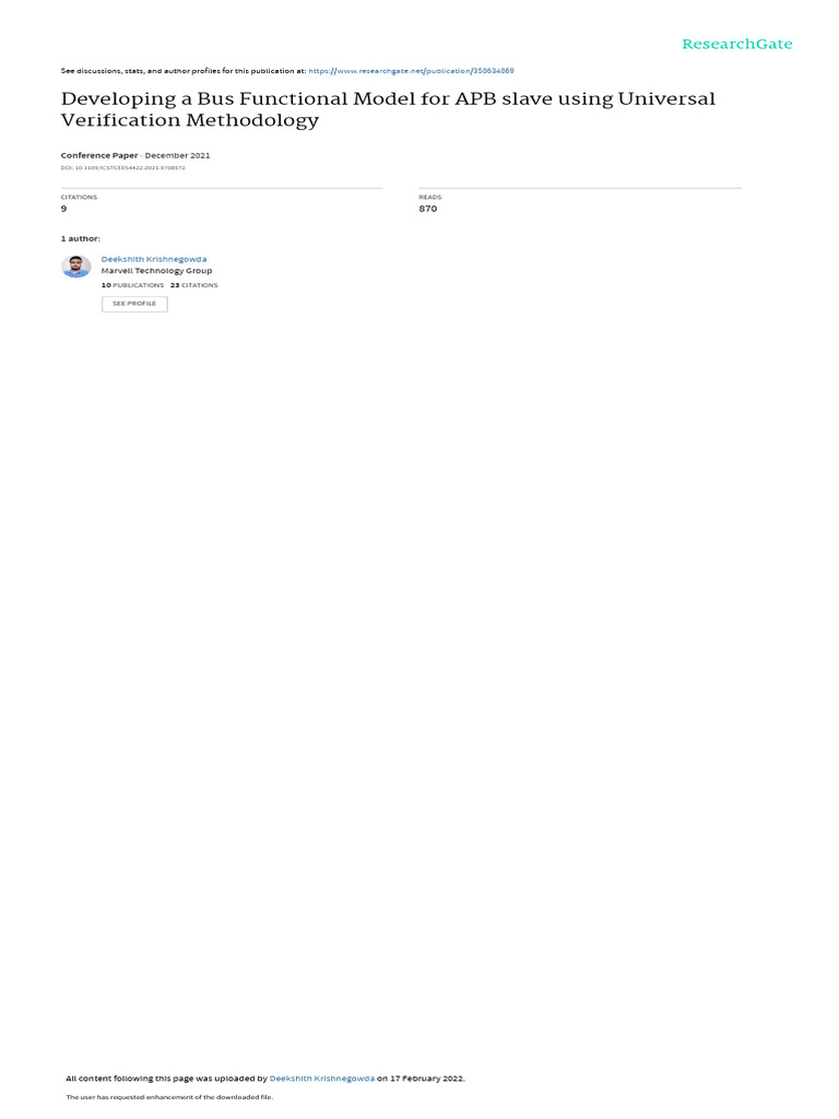 APB Slave Model Using UVM Verification | PDF | Computing | Computer ...