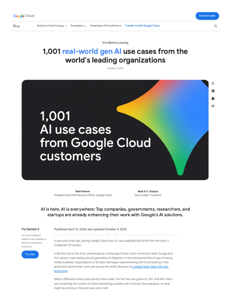 1,001 Generative AI Use Cases | PDF | Artificial Intelligence ...