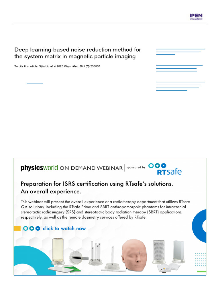 P00026 Deep Learning-based Noise Reduction Method for the System Matrix ...