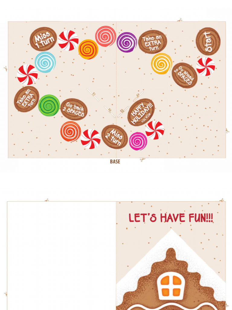 Gingerbread House Pop Up Boardgame Cards Magic Mad PDF | PDF
