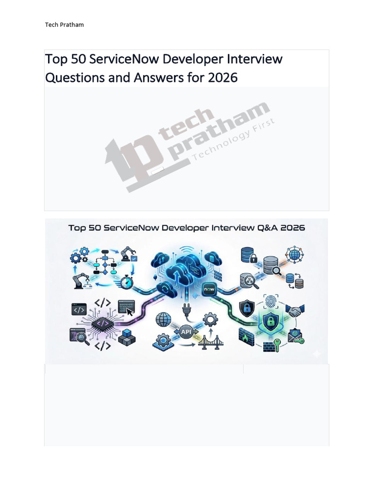 Top 50 ServiceNow Developer Interview Questions | PDF | Client–Server ...