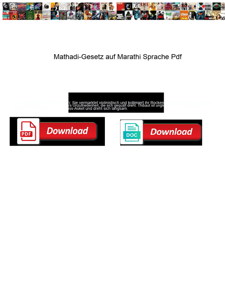 Mathadi-Gesetz in Marathi-Sprache PDF | PDF
