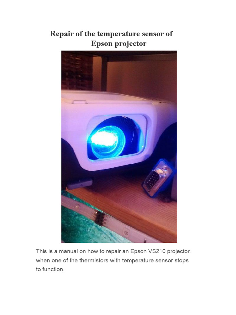 Fixing Epson Projector Temperature Sensor | PDF | Resistor ...