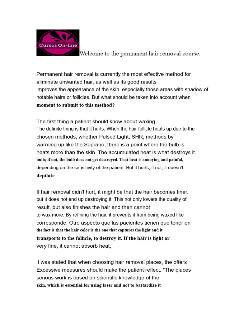 Comprehensive Guide to Permanent Hair Removal | PDF | Hair | Hair Removal