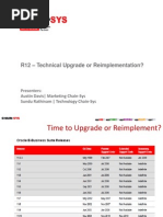 R12 - Technical Upgrade or Reimplementation