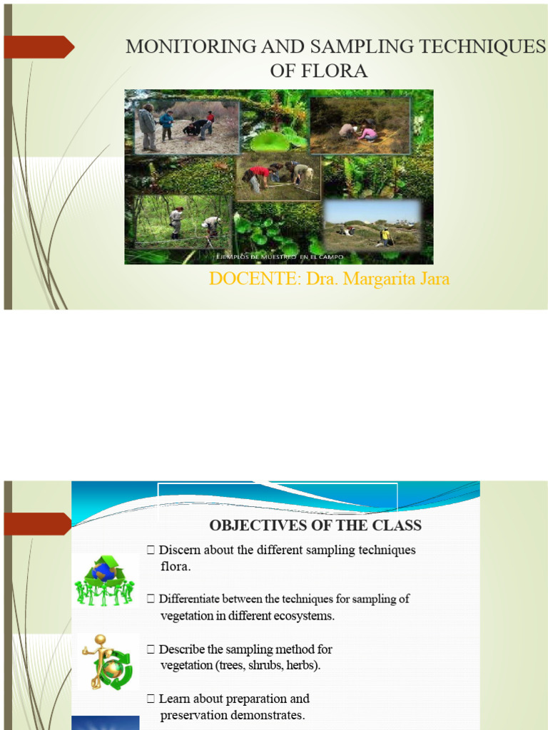 Monitoring and Sampling Techniques for Flora | PDF | Vegetation ...