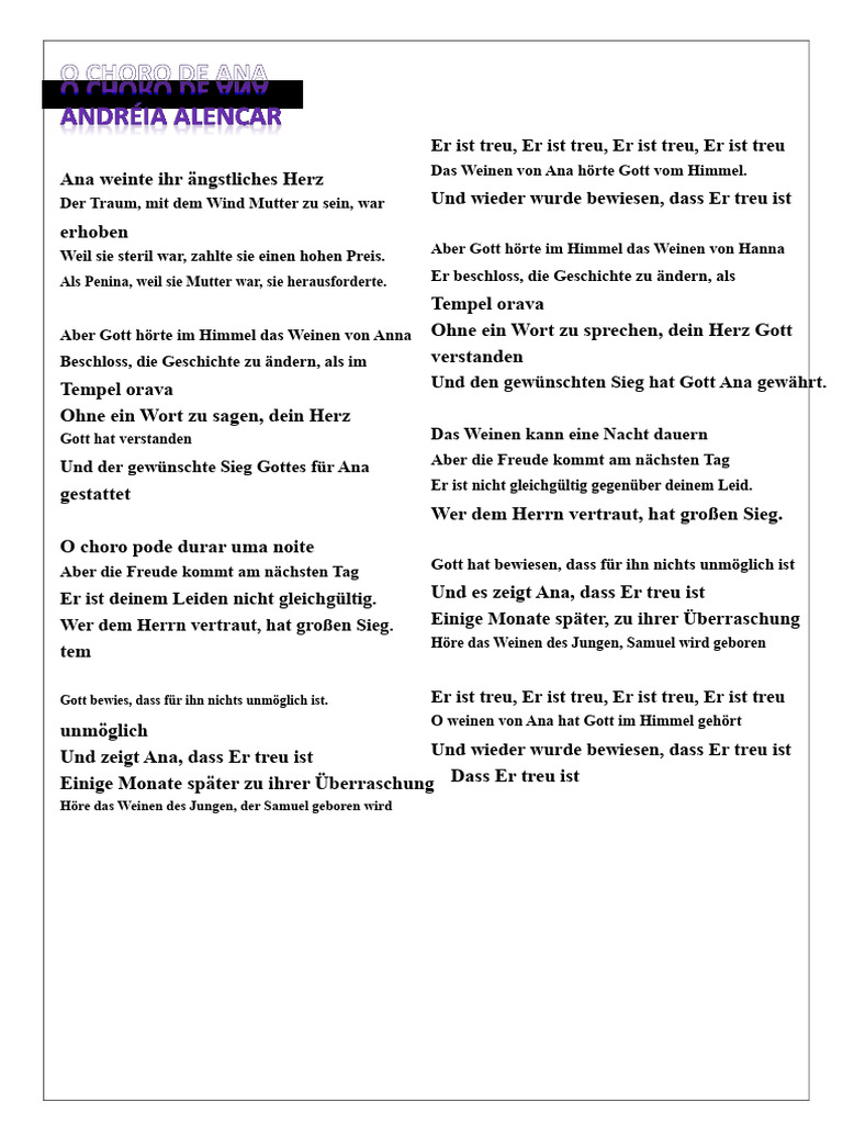Der Kummer Von Ana Andreia Alencar | PDF