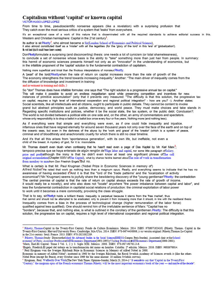 Capitalism's Inequality and Tax Solutions | PDF